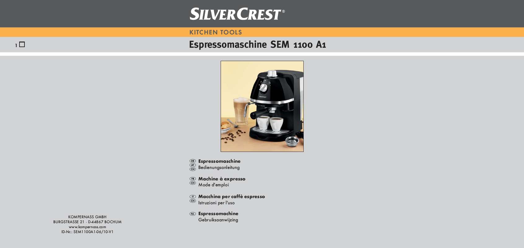 Machine A Cafe Silvercrest Mode D Emploi